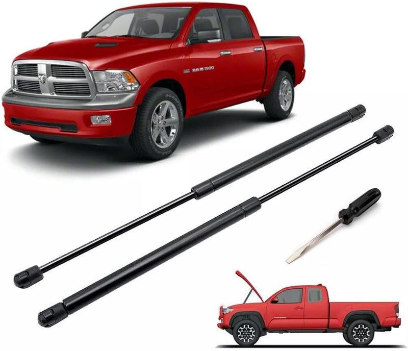 JSTEE Replacement for 2002-2010 Dodge Ram 1500 2500 3500 5500, Front Hood Lift Supports Shock Struts SG314036 2-PC Set,with Screwdriver for Install - Image 1
